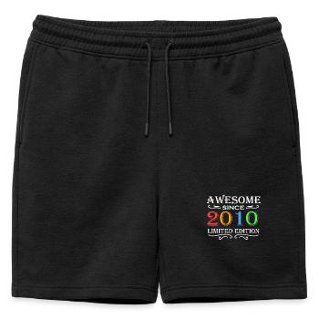 2010 - Né 2010 - Année de naissance 2010 - Short de survêtement homme premium - noir - Devant - AI Model Male 178 light (178cm)