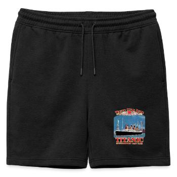 TITANIC création Louis RUNEMBERG © Adagp - Short de survêtement homme premium - noir - Devant - AI Model Male 178 light (178cm)