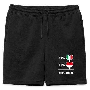 L’Indonésie et l’Italie flagellent 100% de génie - Short de survêtement homme premium - noir - Devant - AI Model Male 178 light (178cm)
