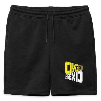 LEGENDE - Männer Premium Organic Sweatshorts - Schwarz - Vorne - AI Model Male 178 light (178cm)