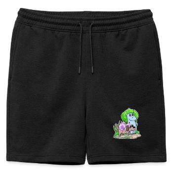 Animaux mignons - Short de survêtement homme premium - noir - Devant - AI Model Male 178 light (178cm)