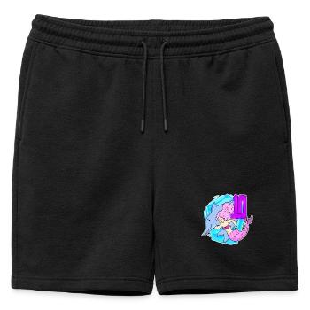 Fille - 10e anniversaire Sirène - Fille - Short de survêtement homme premium - noir - Devant - AI Model Male 178 light (178cm)