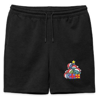 Arbre de Noël Arbre de Noël - Short de survêtement homme premium - noir - Devant - AI Model Male 178 light (178cm)