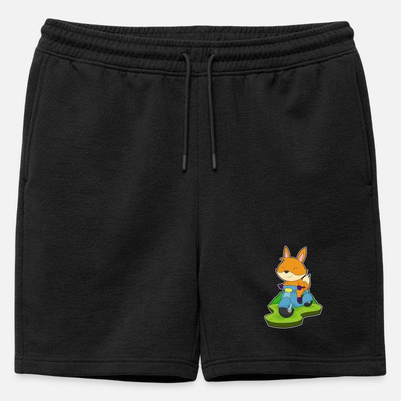 Fuchs Motorroller - Männer Premium Organic Sweatshorts - Schwarz
