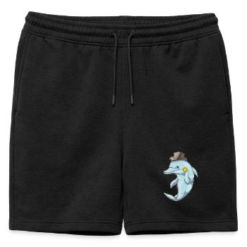Dolphin Poker Jetons de Poker - Short de survêtement homme premium - noir - Devant - AI Model Male 178 light (178cm)