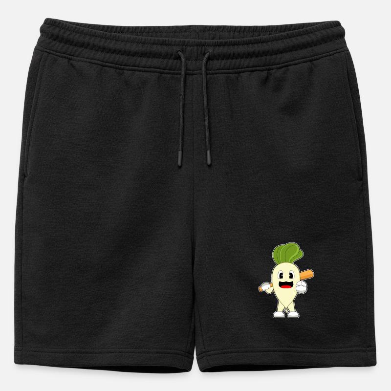 Radieschen Baseball Baseballschläger - Männer Premium Organic Sweatshorts - Schwarz