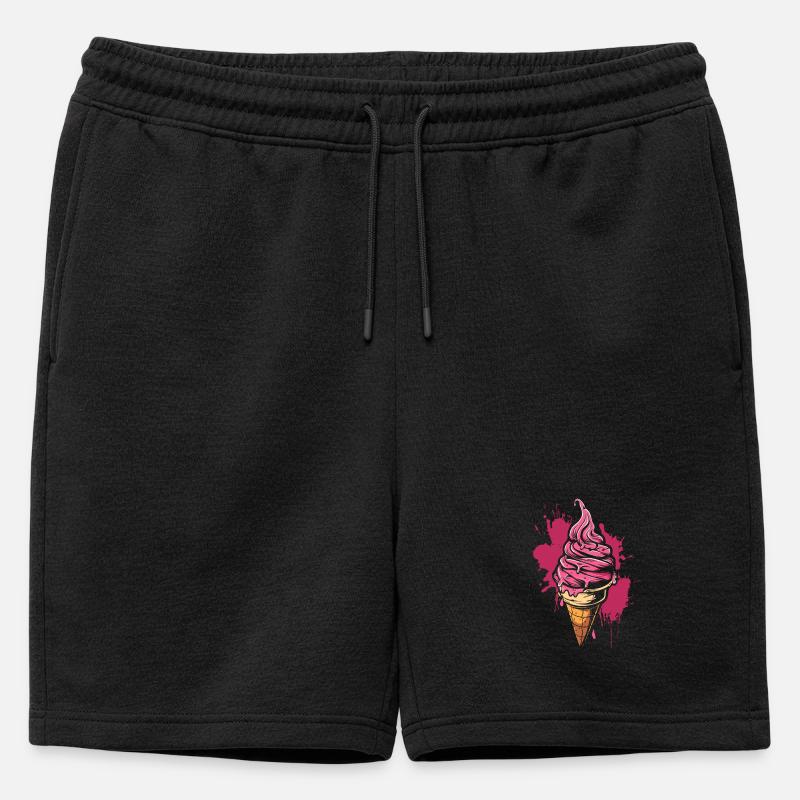 Softeis Farbkleckse - Männer Premium Organic Sweatshorts - Schwarz