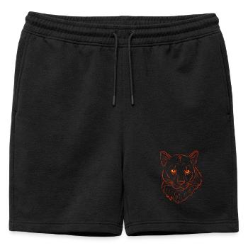 Prédateur de Bergloewe - Short de survêtement homme premium - noir - Devant - AI Model Male 178 light (178cm)