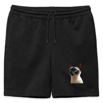 Siamese Cat Siamese Cat Siamese Cat Siamese Cats - Mens' Premium Organic Sweatshorts - black - Front - AI Model Male 178 light (178cm)