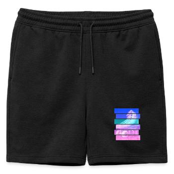 Patin à roulettes - Short de survêtement homme premium - noir - Devant - AI Model Male 178 light (178cm)