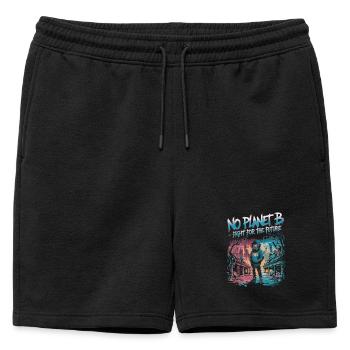 No Planet B – Lutte pour l’avenir - Short de survêtement homme premium - noir - Devant - AI Model Male 178 light (178cm)
