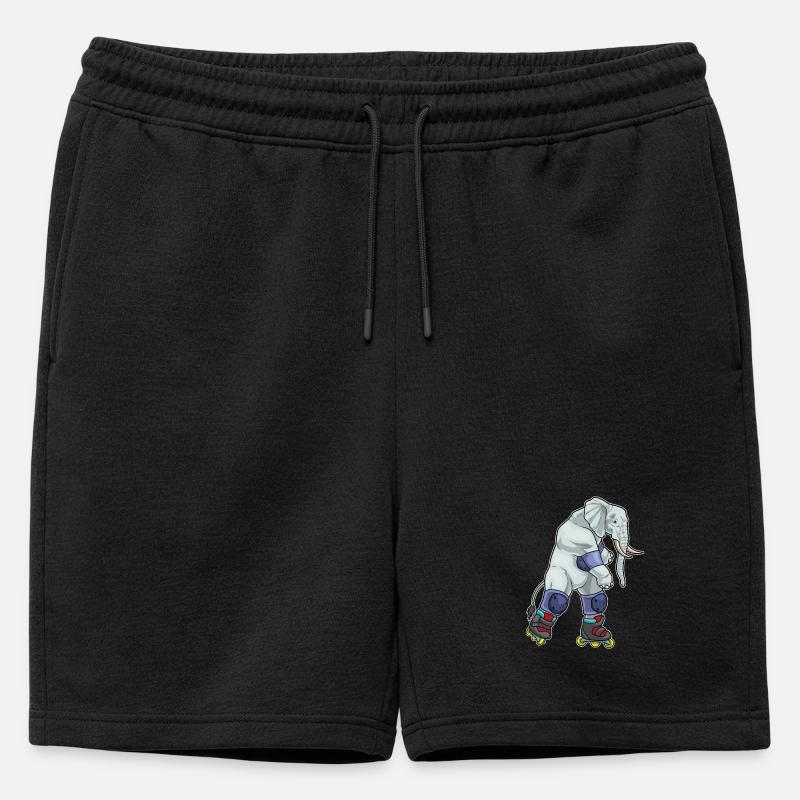 Elefant Inline skating Inline skates - Männer Premium Organic Sweatshorts - Schwarz