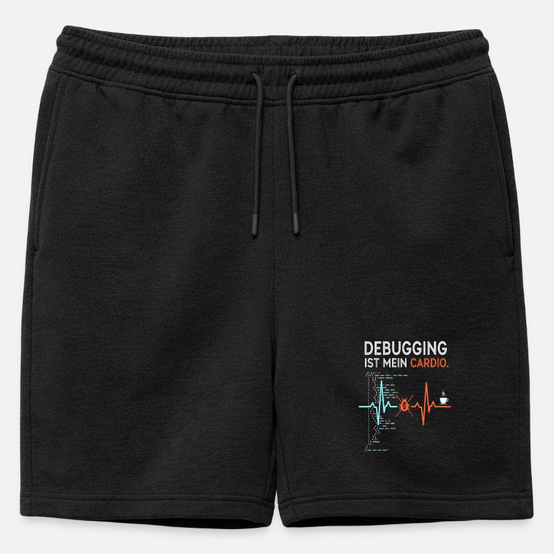Debugging ist mein Cardio - Computer Nerd - Männer Premium Organic Sweatshorts - Schwarz