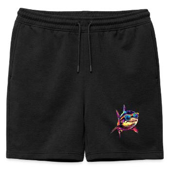 requin requin tigre requin plongeur requins mignons grand requin blanc - Short de survêtement homme premium - noir - Devant - AI Model Male 178 light (178cm)