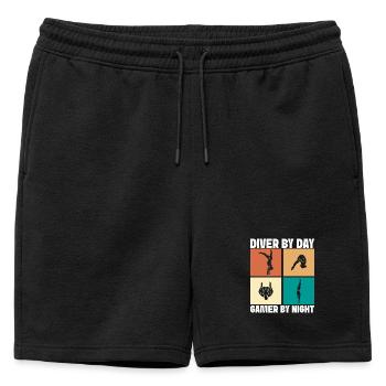 Plongeoir - Short de survêtement homme premium - noir - Devant - AI Model Male 178 light (178cm)