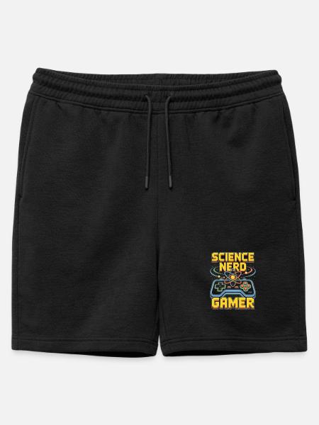 Science Nerd Gamer Atom Controller Wissenschaft - Short de survêtement homme premium - noir
