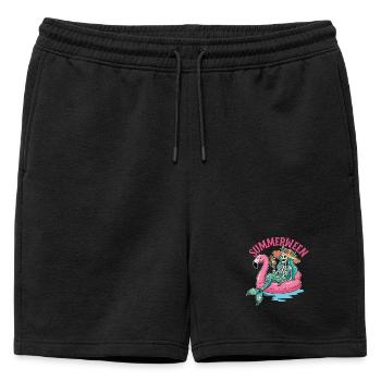 Summerween Sirène Squelette Costume Effrayant - Short de survêtement homme premium - noir - Devant - AI Model Male 178 light (178cm)