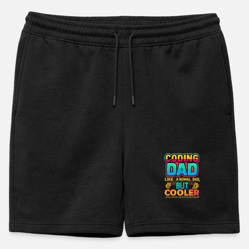 Coding Dad Cooler, Programmer - Mens' Premium Organic Sweatshorts - black