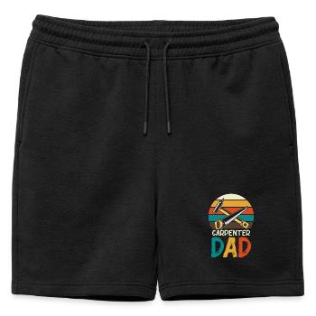 Charpentier Père Outils Rétro - Short de survêtement homme premium - noir - Devant - AI Model Male 178 light (178cm)