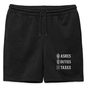 Cadavre Science Humour noir Mort Positif - Short de survêtement homme premium - noir - Devant - AI Model Male 178 light (178cm)