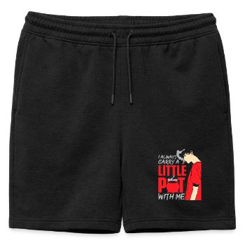 Anime Manga Otaku Fumer de l'herbe Drôle 420 - Short de survêtement homme premium - noir - Devant - AI Model Male 178 light (178cm)