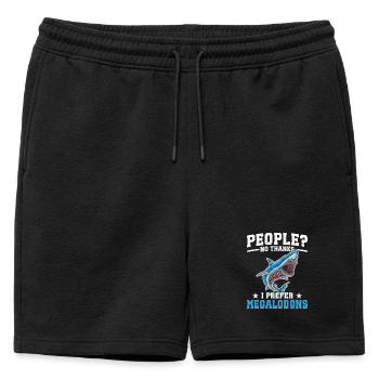  Megalodon Research Team Megalodon Shark Lover - Mens' Premium Organic Sweatshorts - black - Front - AI Model Male 178 light (178cm)