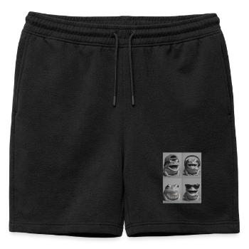 Grenouille - Short de survêtement homme premium - noir - Devant - AI Model Male 178 light (178cm)