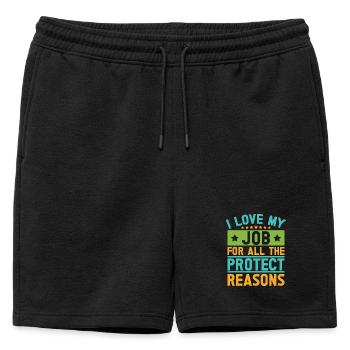 Agent d’assurance Love My Job Courtier d’assurance drôle - Short de survêtement homme premium - noir - Devant - AI Model Male 178 light (178cm)