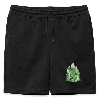 Sasquatch Disc Golf Panier Forêt Frisbee Drôle - Short de survêtement homme premium - noir - Devant - AI Model Male 178 light (178cm)