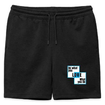 Fais ce que tu aimes, ce que tu fais - Short de survêtement homme premium - noir - Devant - AI Model Male 178 light (178cm)