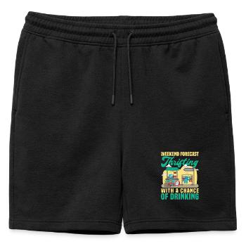 Prévisions du week-end de friperie Shopping Magazine - Short de survêtement homme premium - noir - Devant - AI Model Male 178 light (178cm)