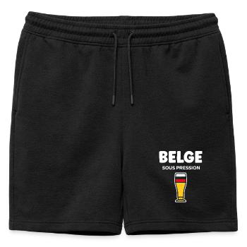 Belgisches Druckglasbier - Männer Premium Organic Sweatshorts - Schwarz - Vorne - AI Model Male 178 light (178cm)