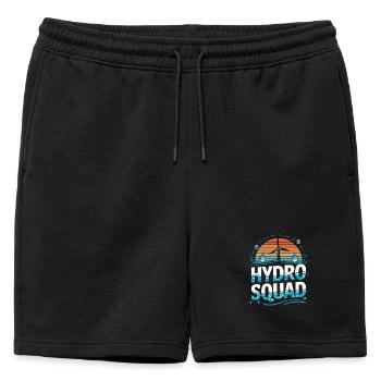 Hydro Squad Énergie Renouvelable Hydroélectricité - Short de survêtement homme premium - noir - Devant - AI Model Male 178 light (178cm)