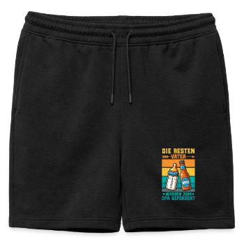 Les meilleurs pères sont promus grand-père - Short de survêtement homme premium - noir - Devant - AI Model Male 178 light (178cm)
