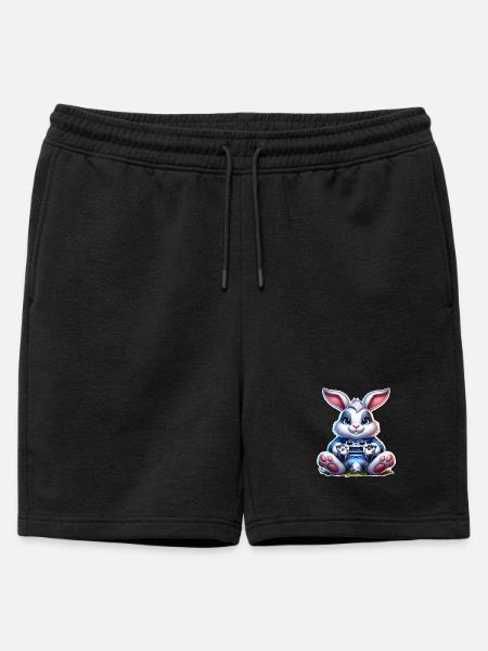 Easter Bunny Gaming Gamer - Mens' Premium Organic Sweatshorts - black