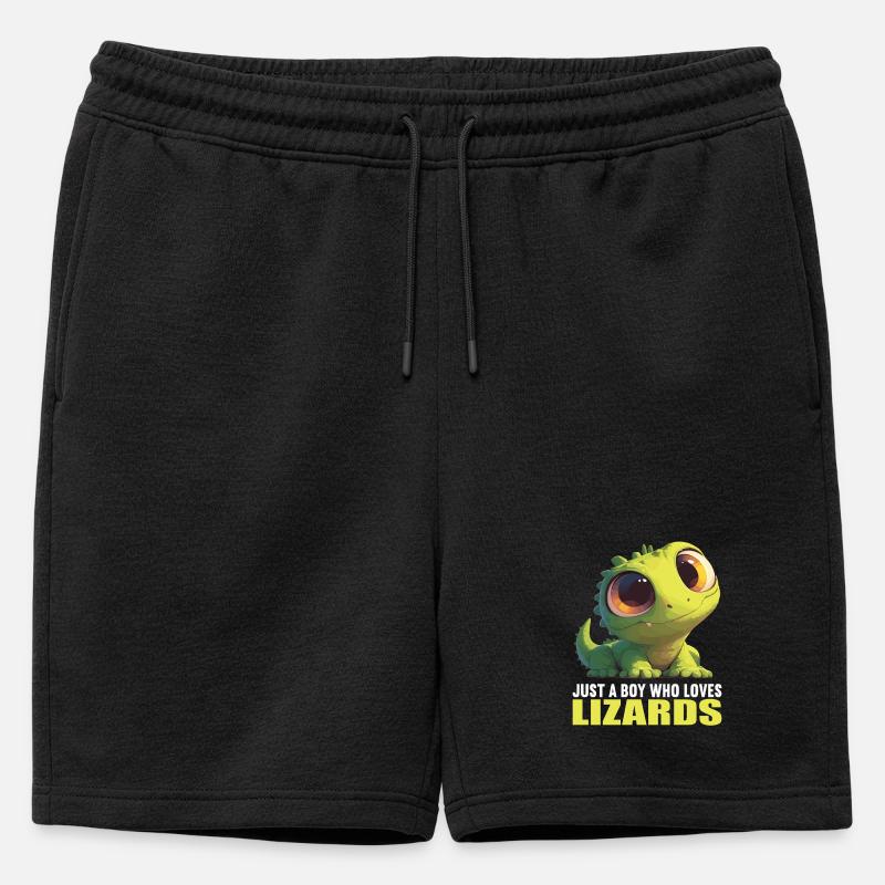 Eidechsen Eidechse - Männer Premium Organic Sweatshorts - Schwarz