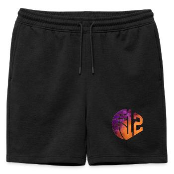 NUMÉRO 12 : 12E ANNIVERSAIRE DE BASKET-BALL - Short de survêtement homme premium - noir - Devant - AI Model Male 178 light (178cm)
