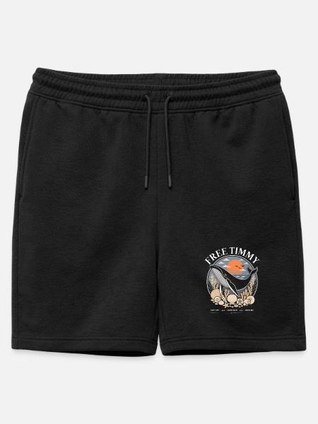 Buckelwal Timmy Hope Statement Merch - Männer Premium Organic Sweatshorts - Schwarz