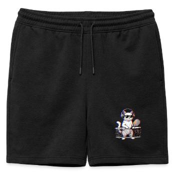  Funny Was That Out? Retro Pickleball Paddle - Männer Premium Organic Sweatshorts - Schwarz - Vorne - AI Model Male 178 light (178cm)
