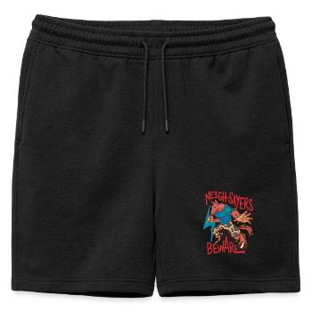 Cavalier, cavalier, cheval, sphémistes méfiants, méfiez-vous - Short de survêtement homme premium - noir - Devant - AI Model Male 178 light (178cm)