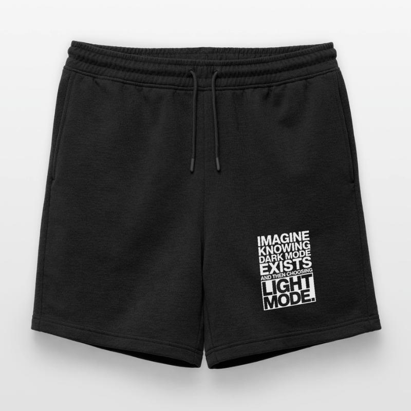 Dark Mode Exists Programmer IT Nerd Coder Office Mens' Premium Organic Sweatshorts
