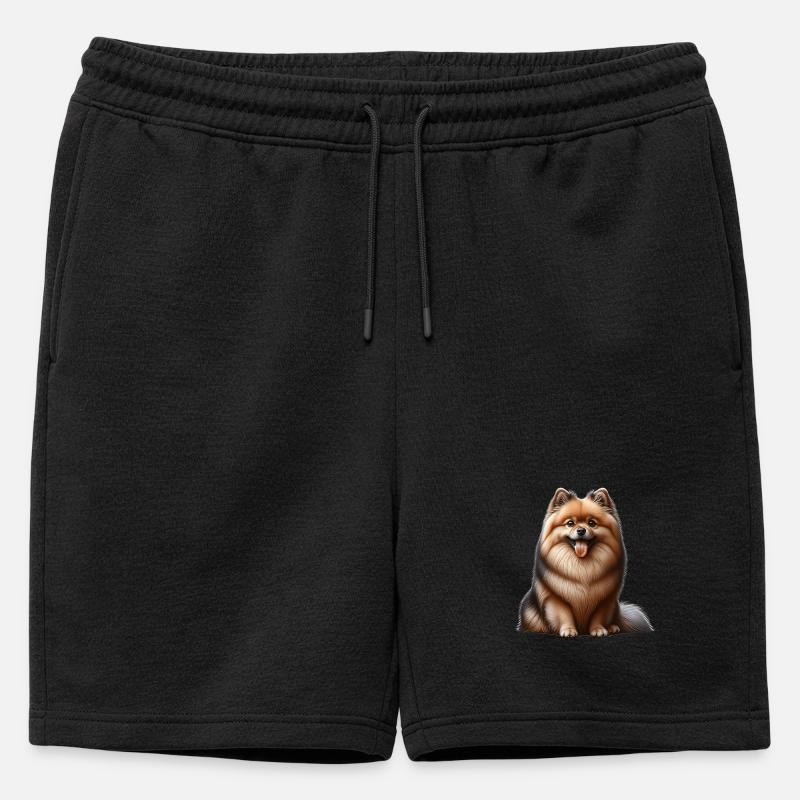 Spitz Zwergspitz German Spitz - Männer Premium Organic Sweatshorts - Schwarz