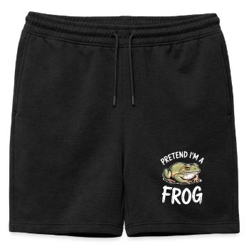Expressions de grenouilles, Grenouilles, drôle de cadeau de grenouille - Short de survêtement homme premium - noir - Devant - AI Model Male 178 light (178cm)