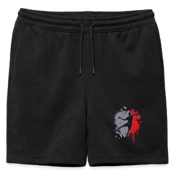 Handball Players Handball Splashes of Color Handball - Mens' Premium Organic Sweatshorts - black - Front - AI Model Male 178 light (178cm)