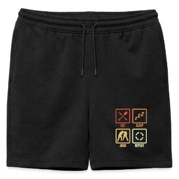 Manger Dormir Judo Répéter - Short de survêtement homme premium - noir - Devant - AI Model Male 178 light (178cm)