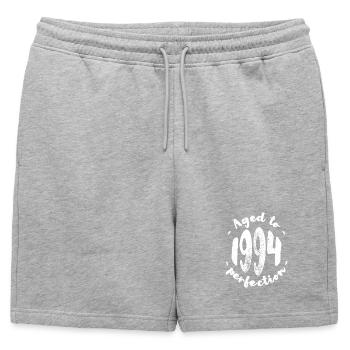 Aged to 1994 Perfection - Mens' Premium Organic Sweatshorts - heather grey - Front - AI Model Male 178 light (178cm)