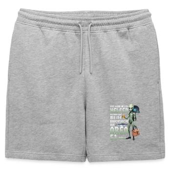 Drôle d’extraterrestre - Short de survêtement homme premium - gris chiné - Devant - AI Model Male 178 light (178cm)