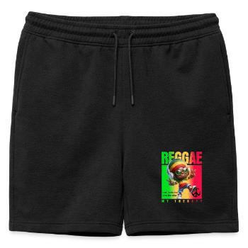 Reggae ma thérapie Rastaman - Short de survêtement homme premium - noir - Devant - AI Model Male 178 light (178cm)