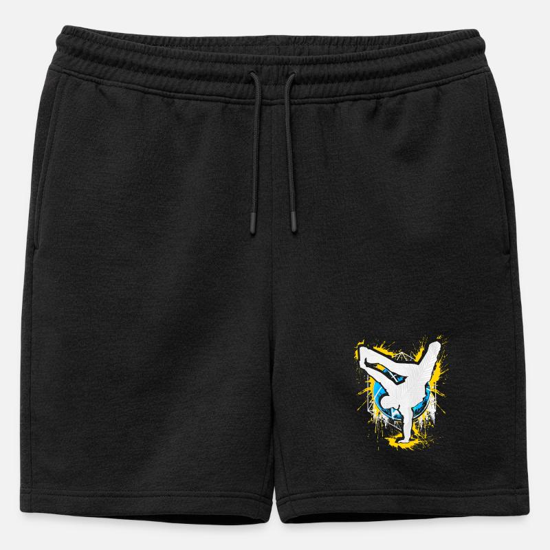 Breakdance Handstand Bboy - B-Boying Breakdancer - Männer Premium Organic Sweatshorts - Schwarz