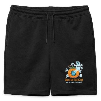 Hacked Ghost: Feller in the System ! - Mens' Premium Organic Sweatshorts - black - Front - AI Model Male 178 light (178cm)